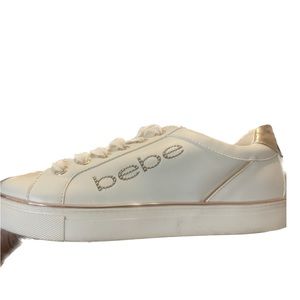Bebe rose gold tennis shoes